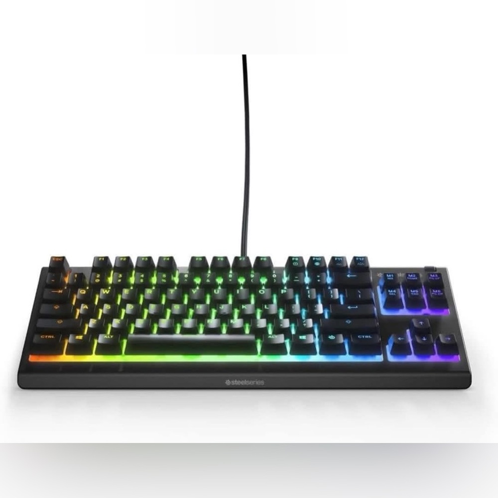 SteelSeries Gaming Keyboard Numeric Keypathless Wired Apex 3 Quiet Switch IP32
